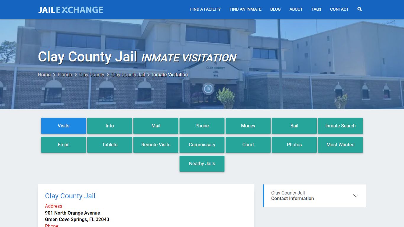 Inmate Visitation - Clay County Jail, FL - Jail Exchange